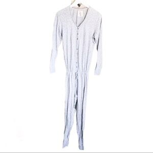 MARKS & SPENCER Floral Onesie/Pyjamas With Long Sleeves Grey Size 6 (UK 10)